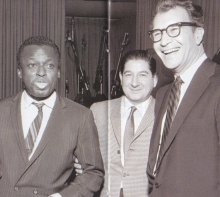 With Miles Davis & Columbia producer Teo Macero (Copyright - Columbia Records). 